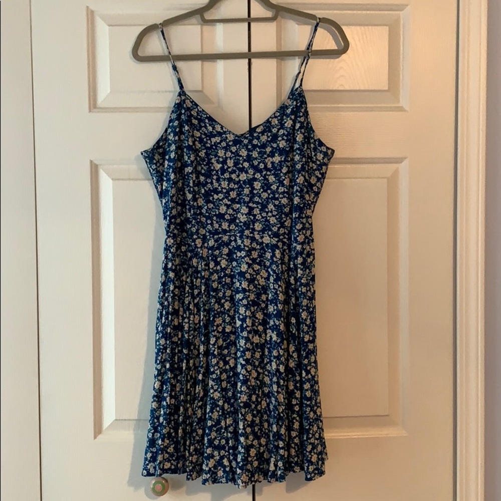 Blue Dress with flowers (only worn once)